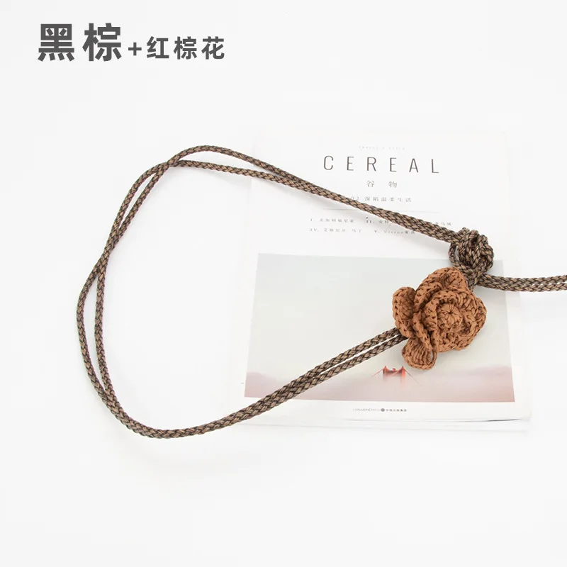 ใหม่โซ่เอวทอ โซ่ตกแต่งชุดสตรี โซ่ดอกไม้อเนกประสงค์