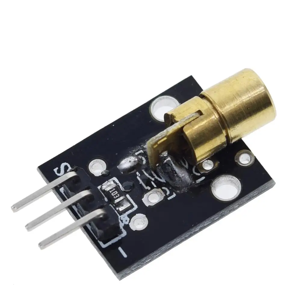 Tzt KY-008 3pin 650nm Rode Laser Zender Dot Diode Koperen Kop Module Voor Arduino Diy Kit