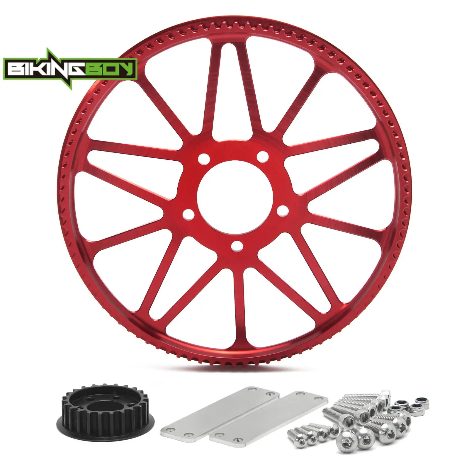 BIKINGBOY Für Sur-Ron Light Bee X Surron LBX Für Segway X160 X260 Vorne 23T 28T + Hinten 94T Riemenrad Riemenscheibe Flachgabel MX – Detail 6