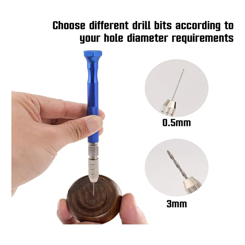 AC88-Micro-Type Pin Vise And Twist Handdrill Rottery Tool As Shown Resin+Metal DIY Crafts For Resin Casting