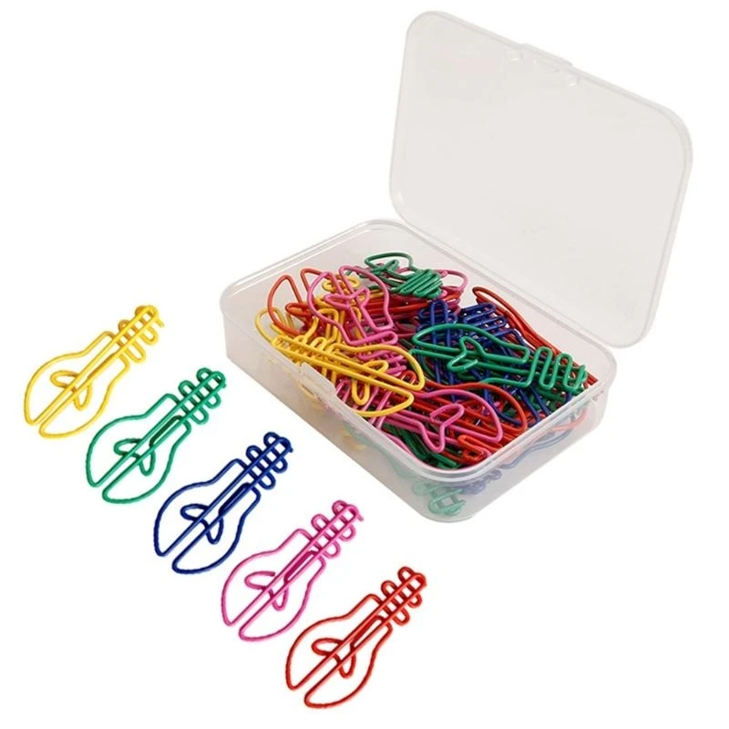 DXAB 30PCS 전구 모양 종이 클립 화려한 종이 클립 42mm 작은 금속 종이 클립 파일 종이 사진을위한 파일 클립