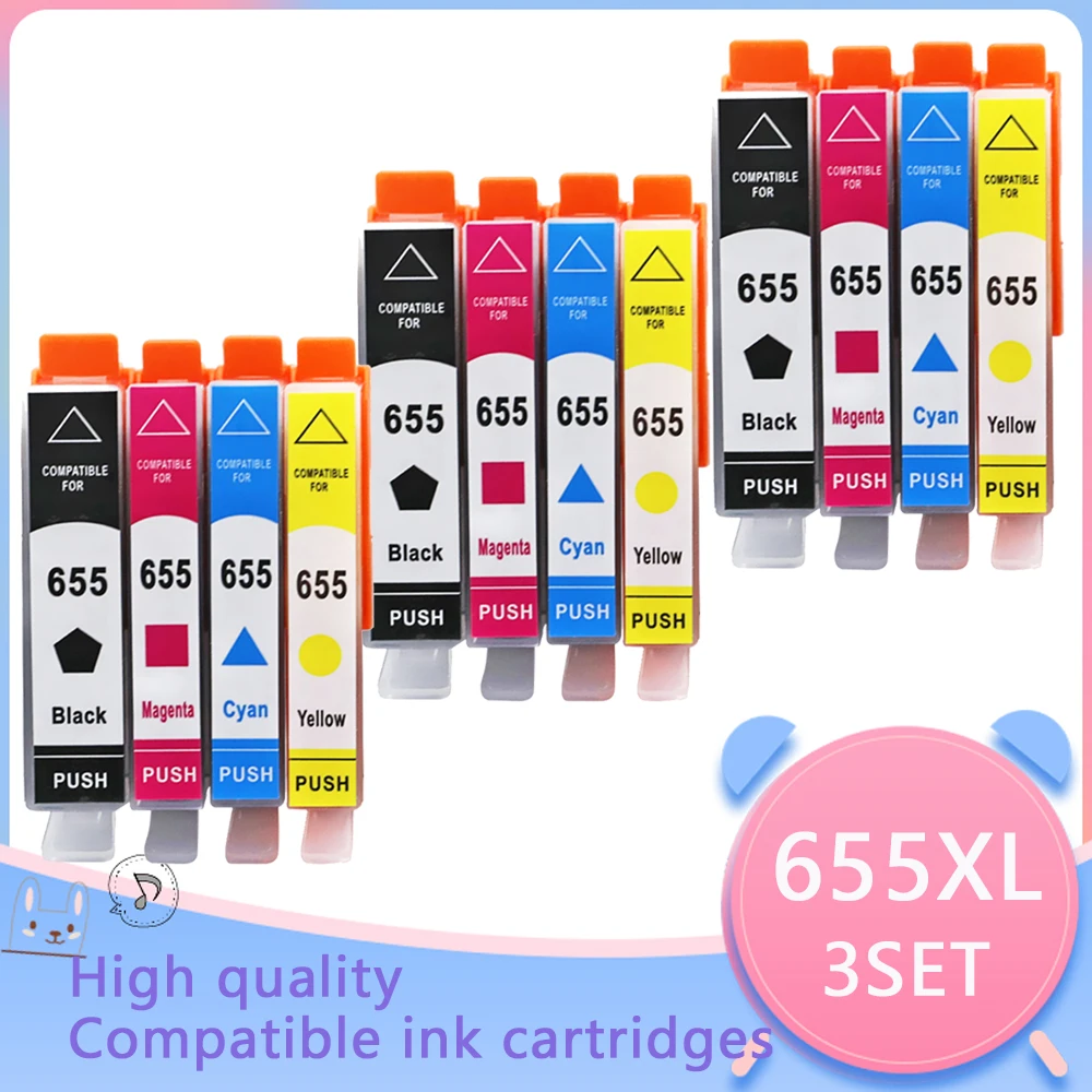 AM ink cartridge for hp655 hp 655xl hp 655 compatible for hp Deskjet 3525 5525 4615 4625 4525 6520 6525 6625 Printer