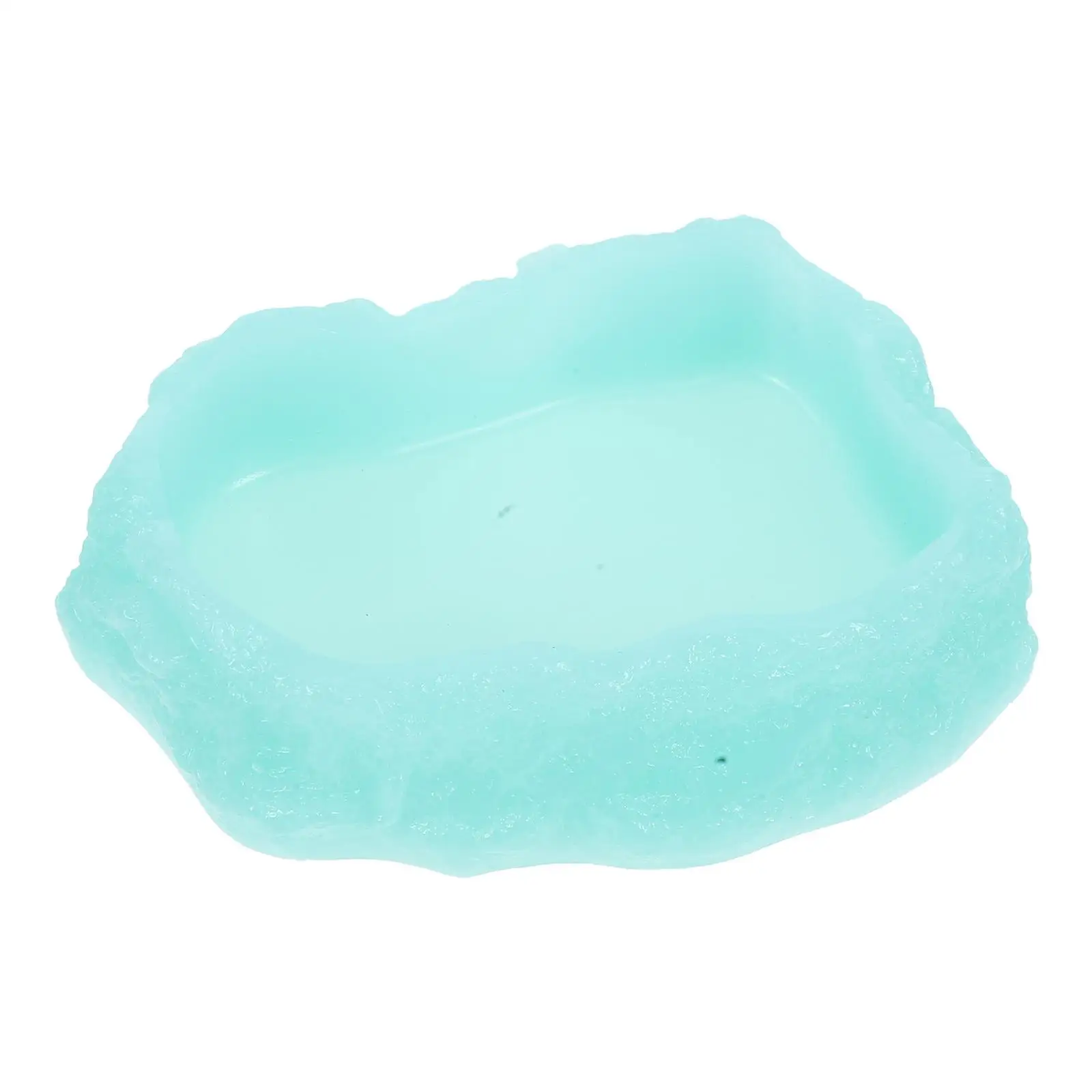 

Luminous Reptile Water Bowl Food Basin Durable Resin Tank Dish for Snake Bearded Dragon Turtle Cage Lizard