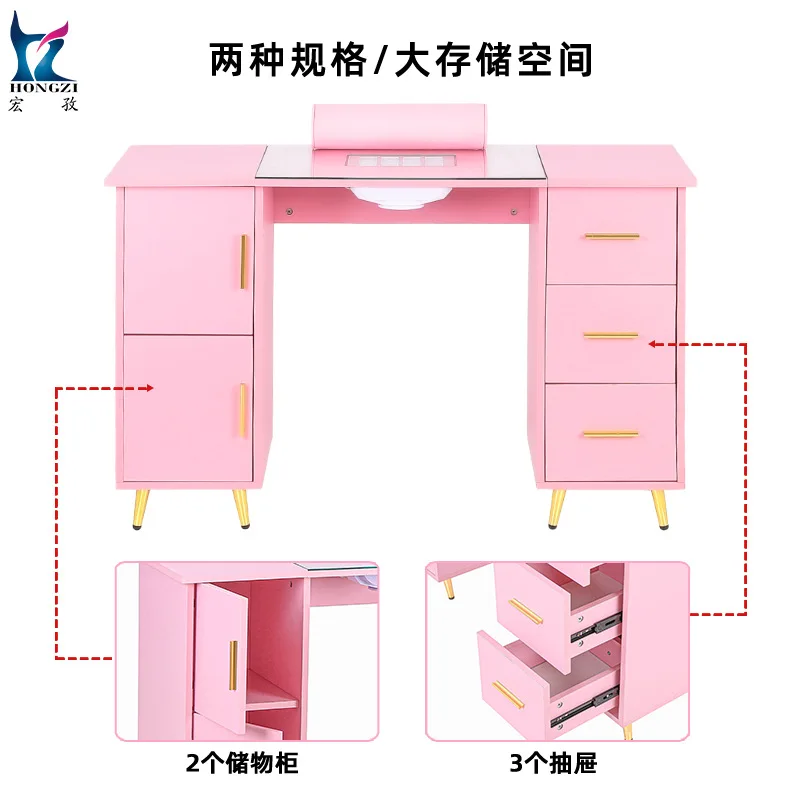 Stół do paznokci z systemem próżniowym, szkło