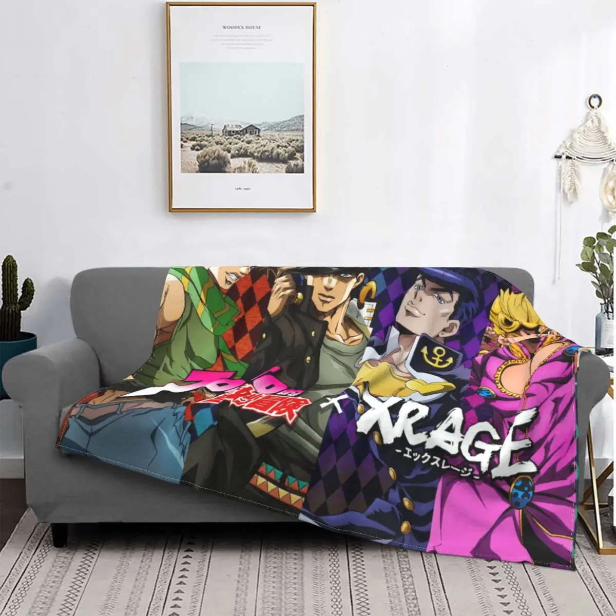 JoJo 001139 Anime Blankets print blanket Couple Blankets blankets for winter Throw Blanket