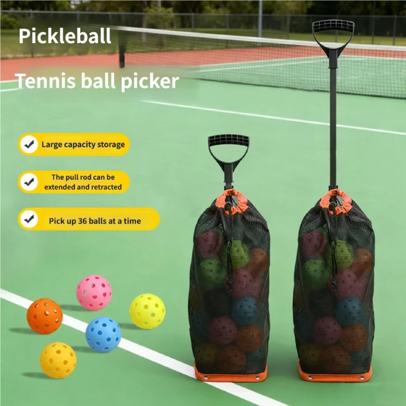 

Spring Assisted Ball Pickers Upper Quick Collection Compacts Foldable Ball Pickers for Pickleballs and Tennis Balls