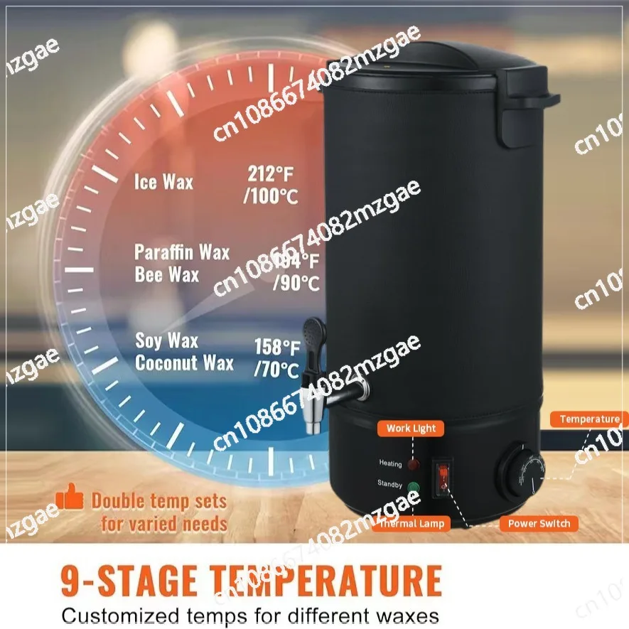 

8L Stainless Steel Wax Melter Electric Wax Melting Pot Fast Melting Candle Maker Home Use