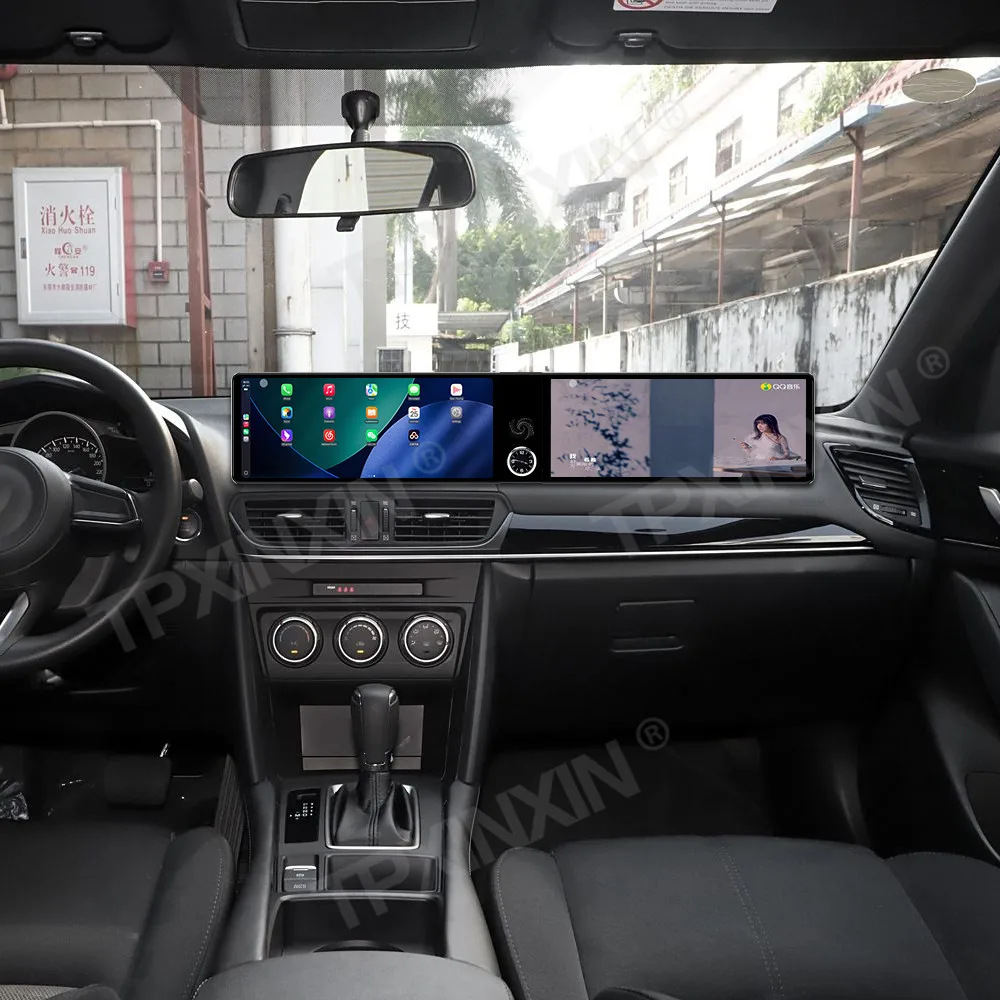 Dual 12.3 Inch Car Radio For Mazda CX-4 2016-2021 Android 13 CarPlay HD Screen GPS Navigation Multimedia Player Stereo Head Unit