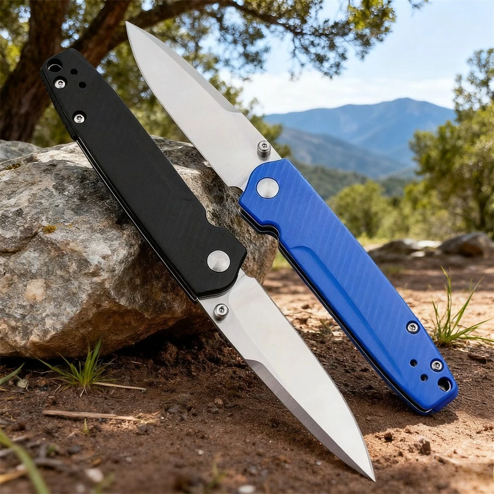 

Складной нож BM 485 для улицы — стальное атласное простое лезвие D2, ручка из нейлонового волокна для кемпинга, охоты, выживания, тактического применения