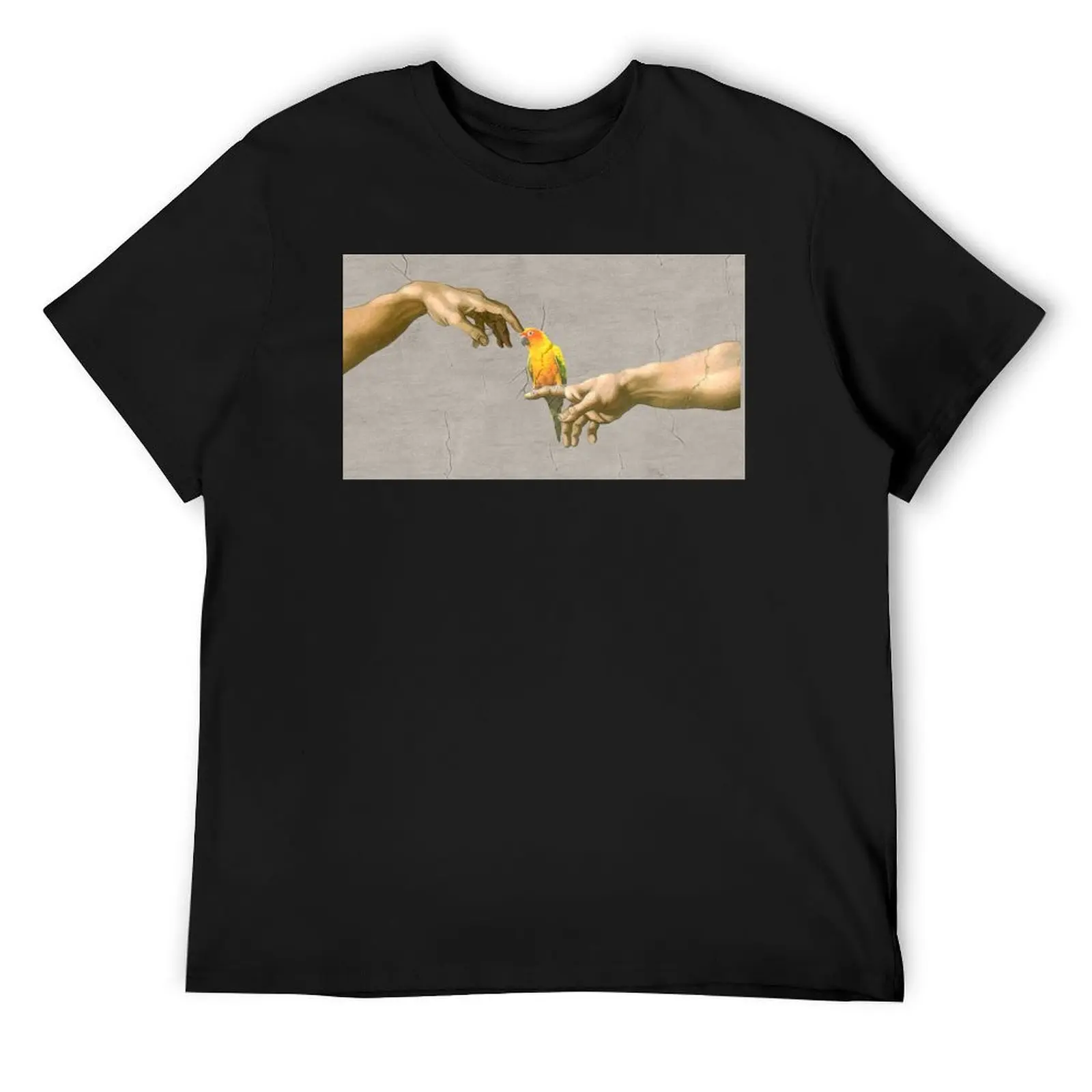 

Scritching a sun conure T-Shirt korean fashion new edition mens vintage t shirts