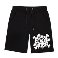 Summer 2025 Sports Shorts Men's Anime One-piece Printed Fitness Shorts Women's Casual Cotton Hip-hop Five-point Beach Pants