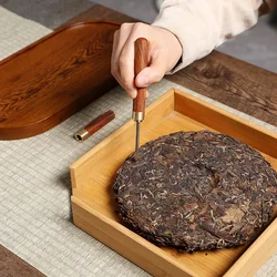 1pcs Sandalwood Tea Needle Handmade Rosewood Tea Set Accessories Stainless Steel Needle Tea Set Small Ebony