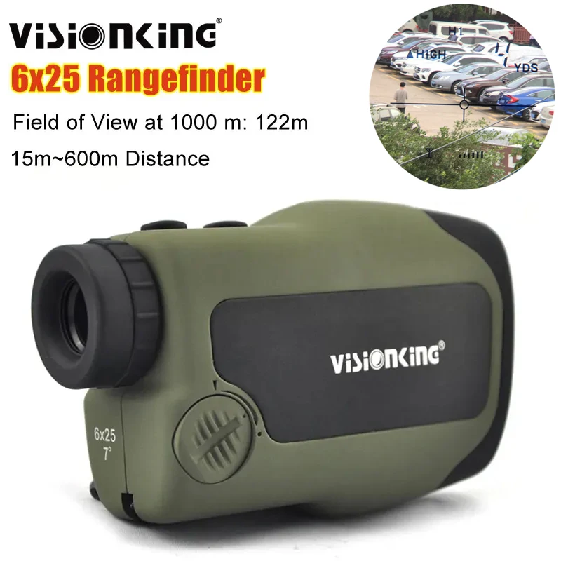 Visionking Golf 6X25 Laser Rangefinder Multifunctional High Angle 600m Distance Meter Measurement For Tactical Hunting Optics