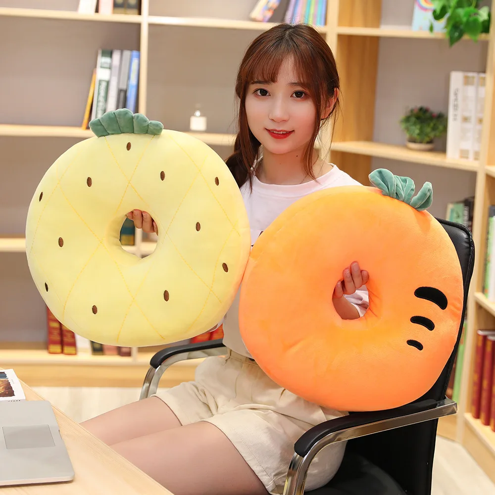 Bubble Kiss Cartoon Fruit Doughnut Seat Cushion Husky Dinosaur Office Tatami Siesta Pillow for Sofa Living Room Waist Cushions