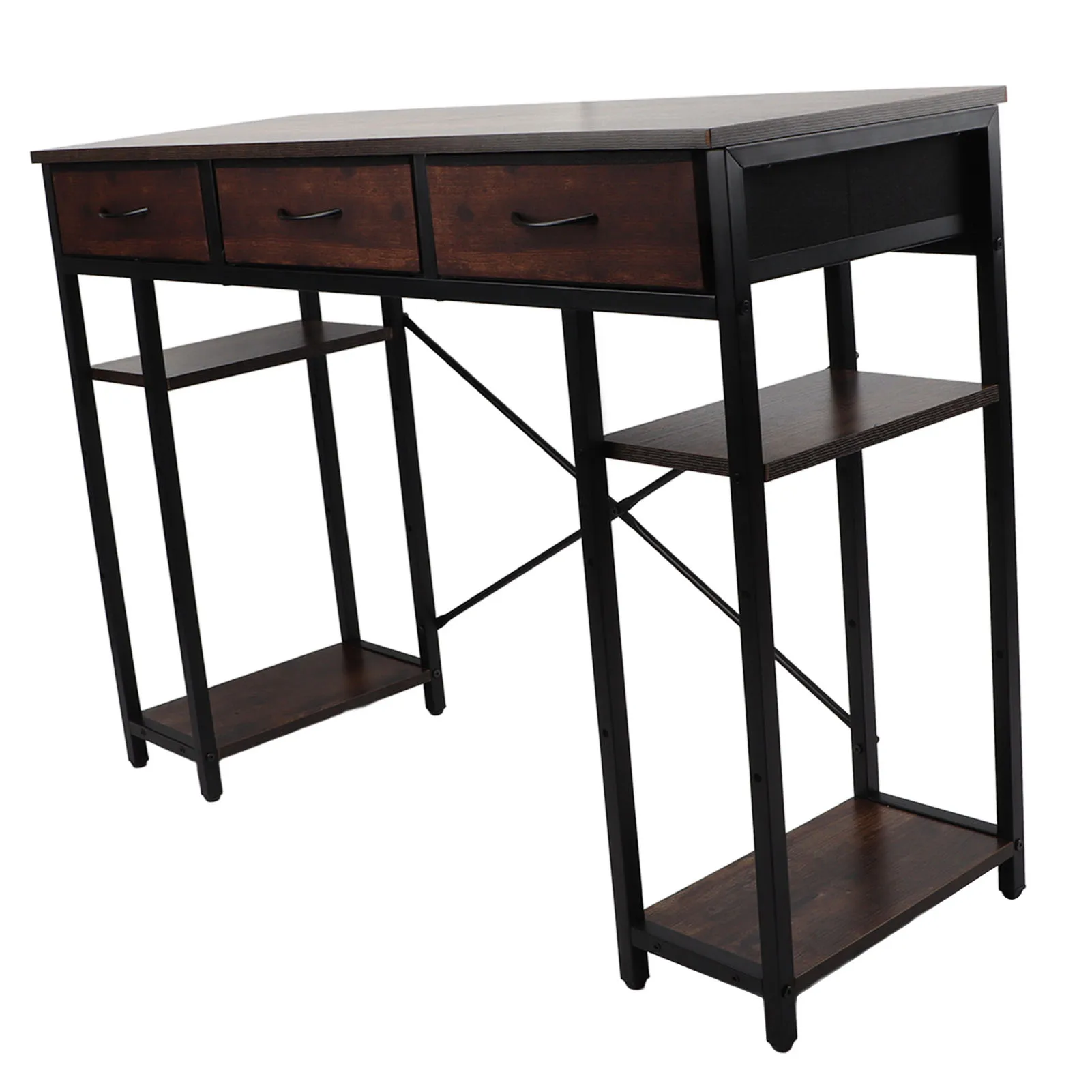 Retro Computer Desk Convenient Drawer Versatile Office Computer Desk Gaming Study Writing Table PC Desk for Home Bedroom