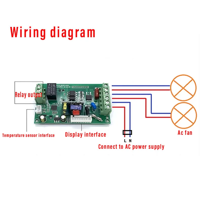 AC 220V 110V Motor AC Fan speed regulator temperature Control voltage regulator speed switch + LED Digital display TEMP control