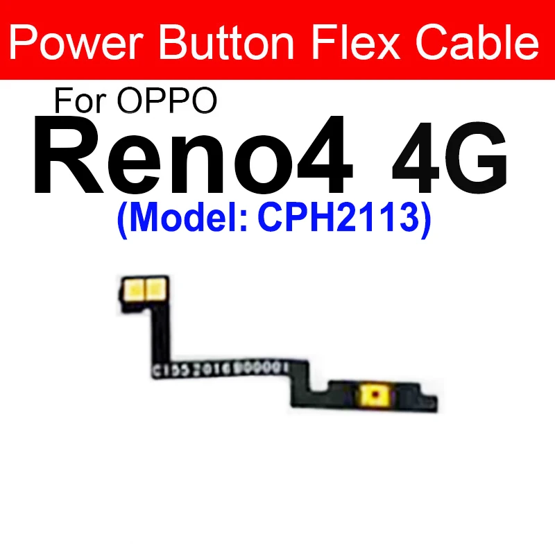 Power Volume Flex Cable For OPPO Reno 3 4 Pro 5G Reno4 SE Reno4 Lite 4F 4Z Power Volume Side Button Flex Ribbon Replacement Part