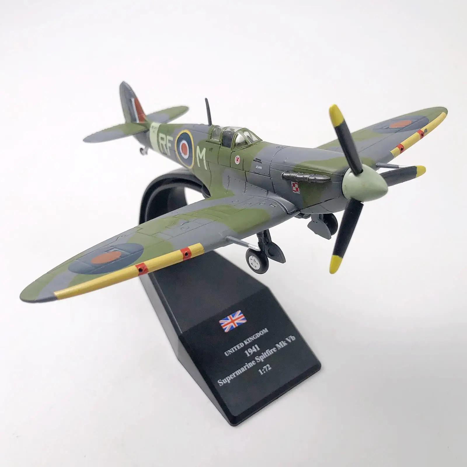 Avião britânico em escala 1/72, modelo de avião de metal fundido, brinquedo infantil, liga de lutador, modelo de avião fundido