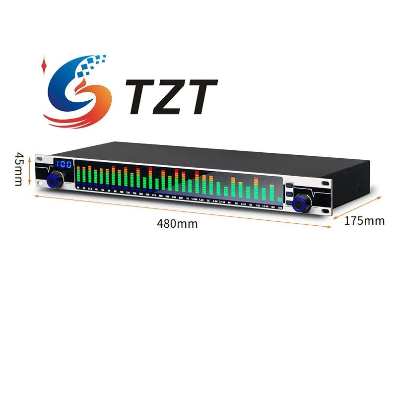 TZT EQ111 220 В 31-полосный цифровой эквалайзер, дисплей спектра, процессор DSP, шумоподавление для домашней сцены