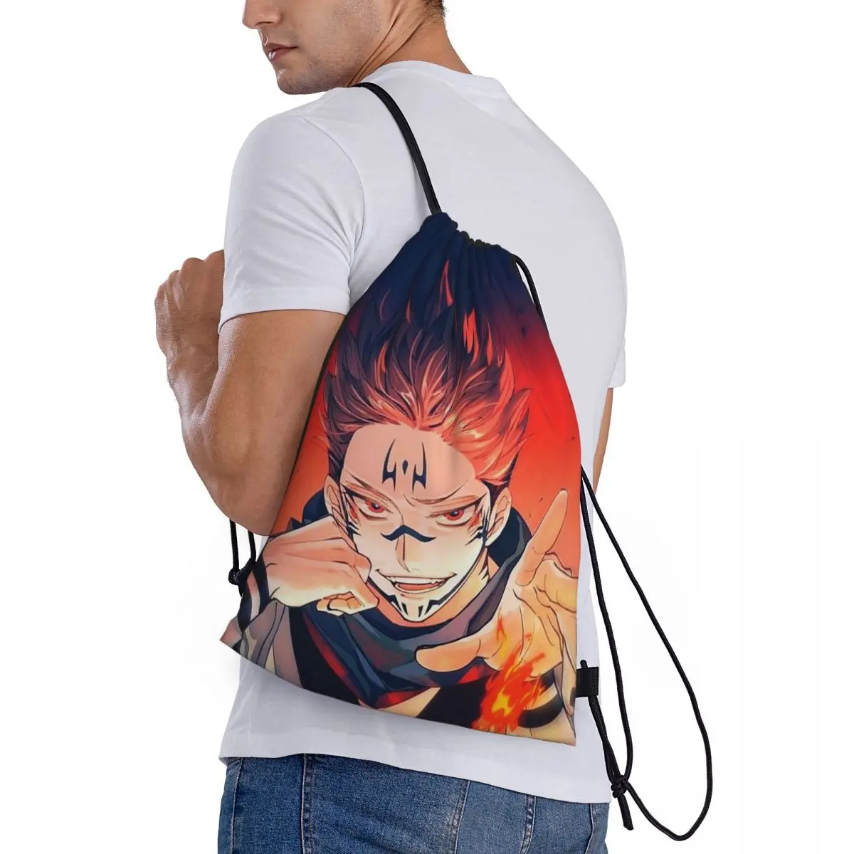 

Sukuna Ryomen - Jujutsu Kaisen Backpacks Fashion Drawstring Bags Sundries Bag Book Bags for Travel Students