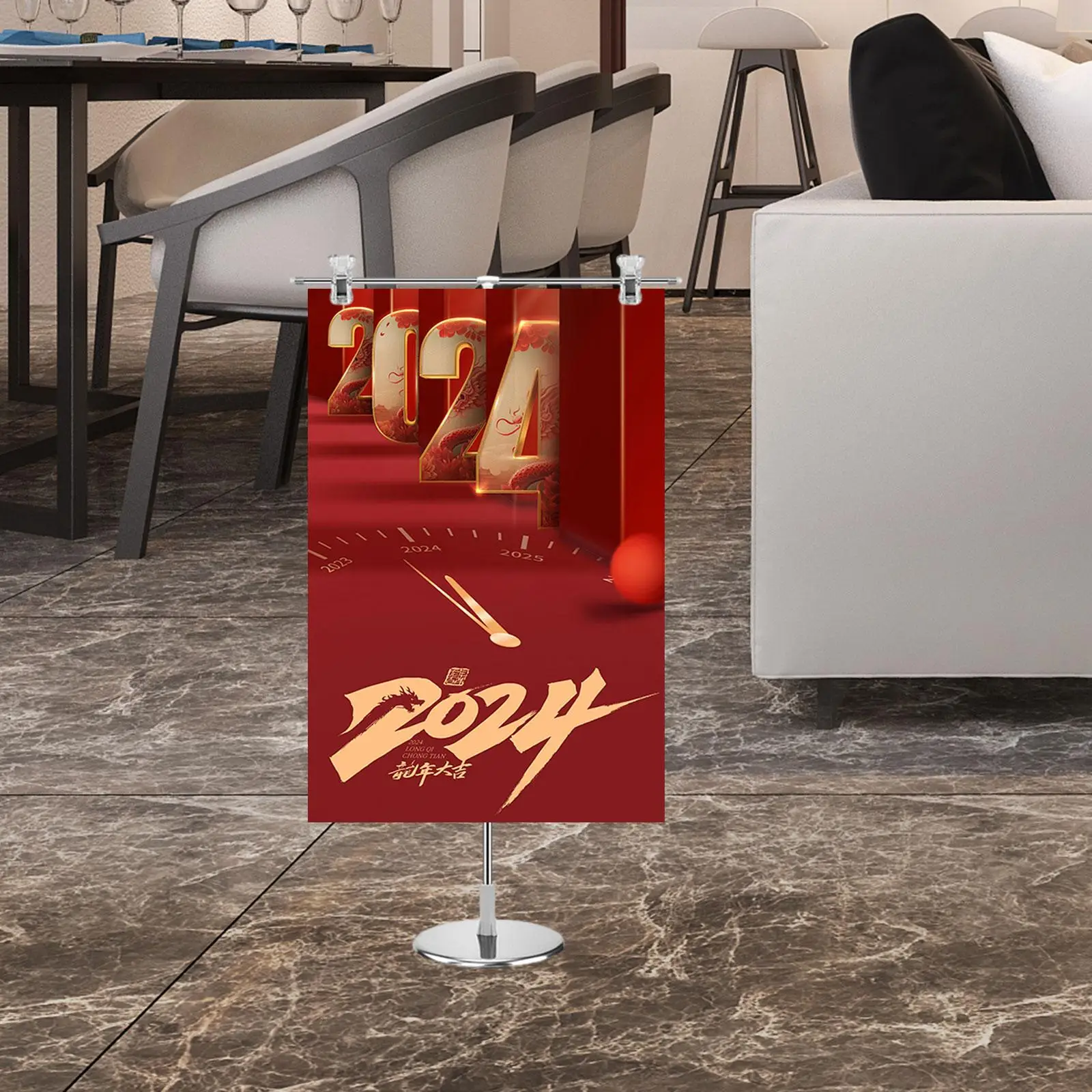 

Adjustable Sign Holder Poster Display Holder Advertising Display Banner Stand