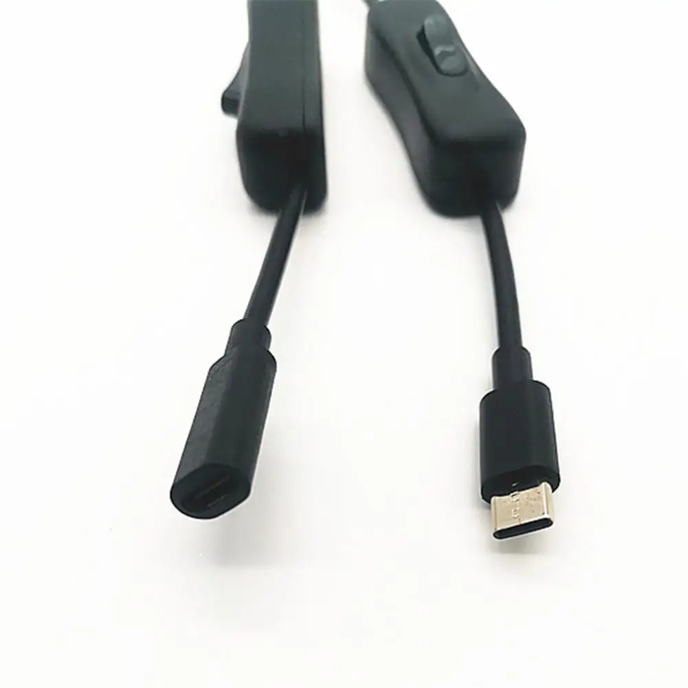 Práctico Cable de extensión USB tipo C macho a hembra con interruptor de encendido/apagado para Raspberry Pi4 y otros dispositivos tipo C B4Z5
