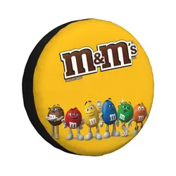 Custom M&M's Chocolate Beans Tire Cover 4x4 RV Candy Spare Wheel Protector for Toyota Land Cruiser Prado 14