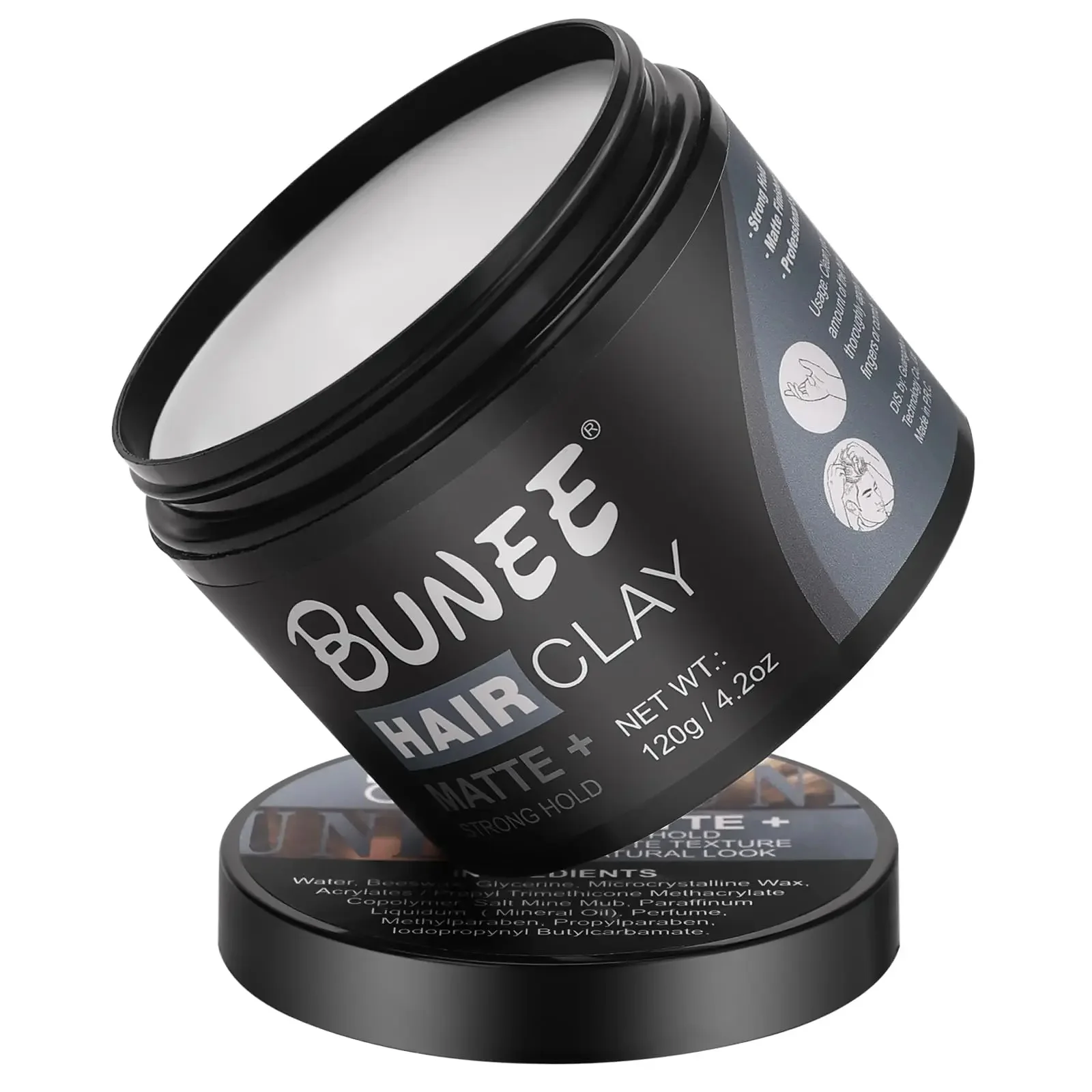 Pâte à cheveux finition mate pour hommes, à base d'eau, Texture mate, coiffeur, pommade en argile, idéale pour tous les cheveux masculins