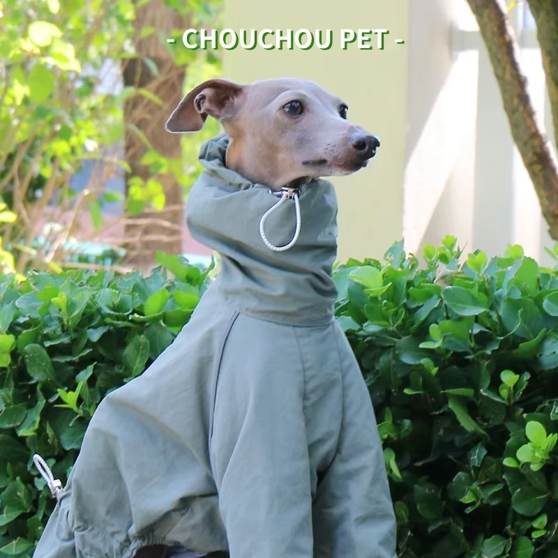 Chubasquero de galgo italiano, chaqueta para mascotas al aire libre de otoño e invierno, ropa para perros resistente al viento y a la lluvia