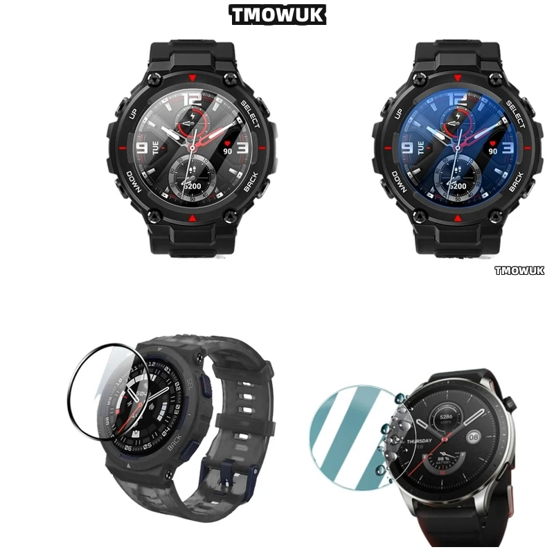 

For Amazfit GTR Cheetah Pro Active Edge Balance 2 Falcon - 9H Anti - Scratch HD Tempered Glass Screen Protector For Amazfit Smar