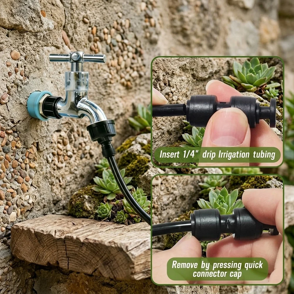 14-Inch for Drip Irrigation Accessory Kit 47 Pieces Supporting Consistent Water Application in Lawns Greenhouses and Fields