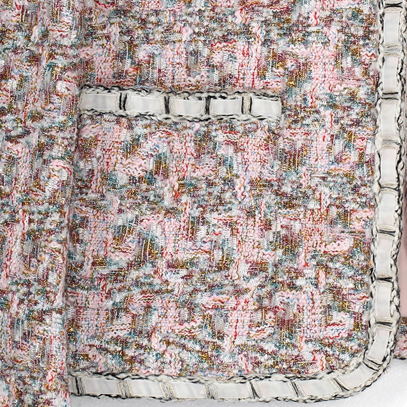 Hoog temperament, prachtig ontwerp, nobele speciale garen top, kleine geurige stijl grove bloemenjas