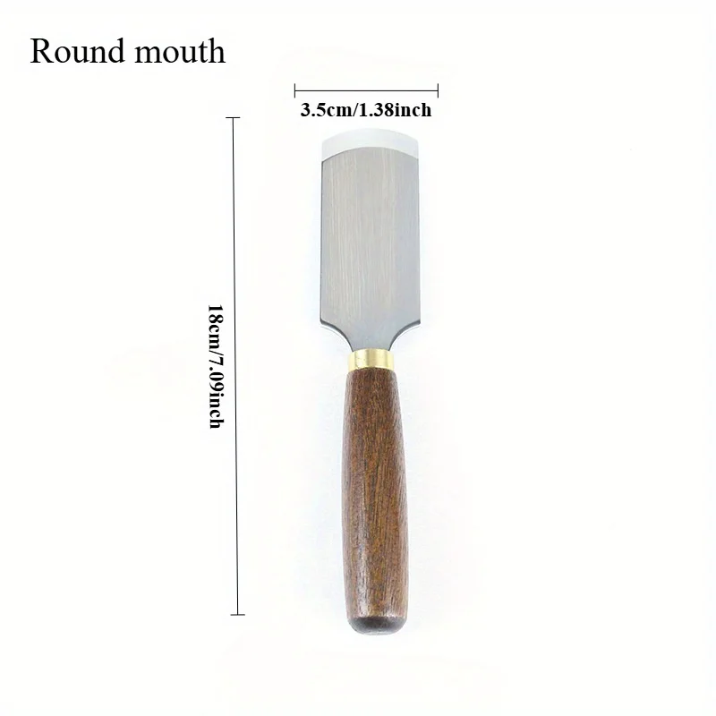 Flat Mouth/Oblique Mouth/round Mouth Sandalwood Leather Cutting Knife DIY Cutter Knife Cutting Trimming Edge Shoveling Edge