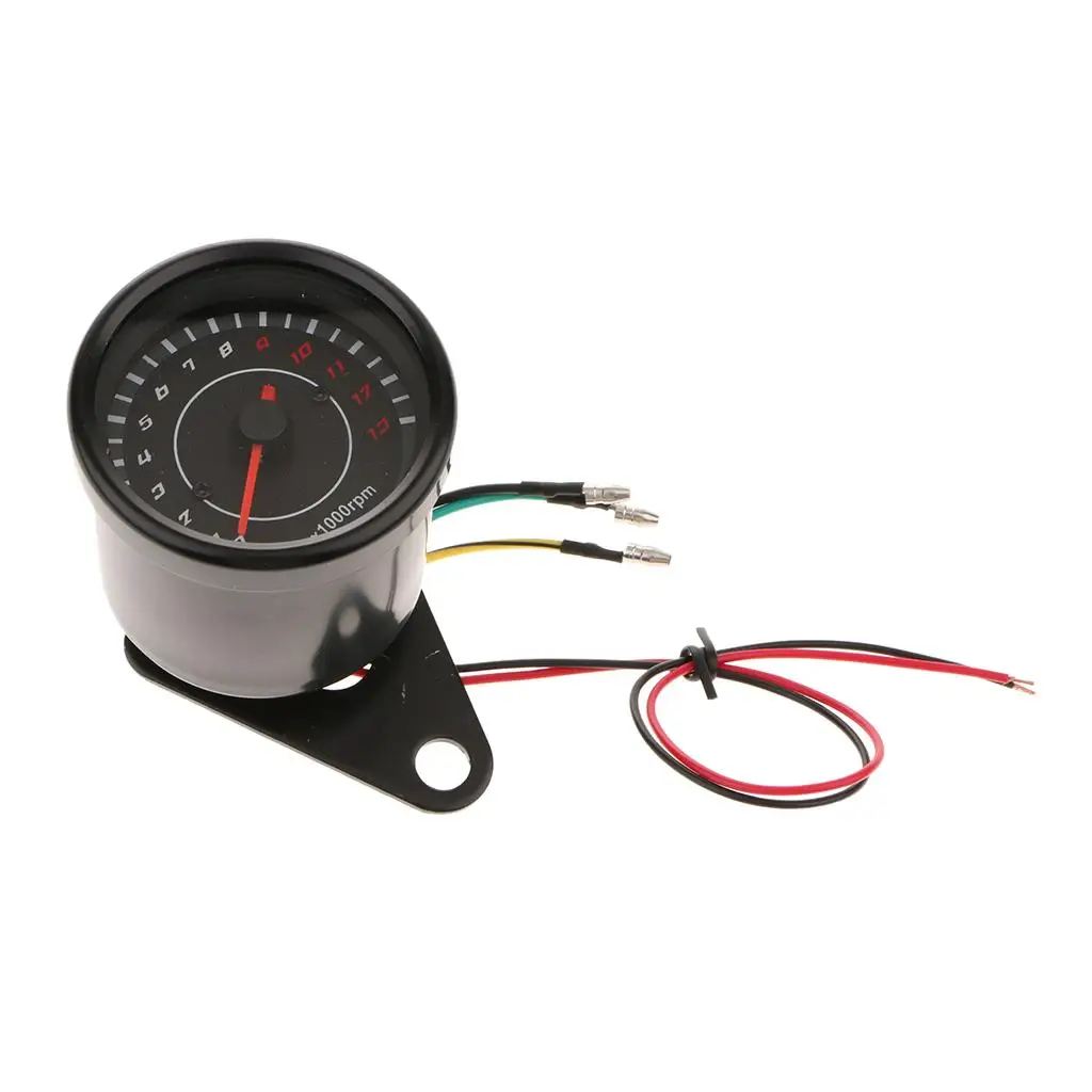 65mm Alluminium LED Backlight Tachometer RPM Gauge 13000rpm for Scooter