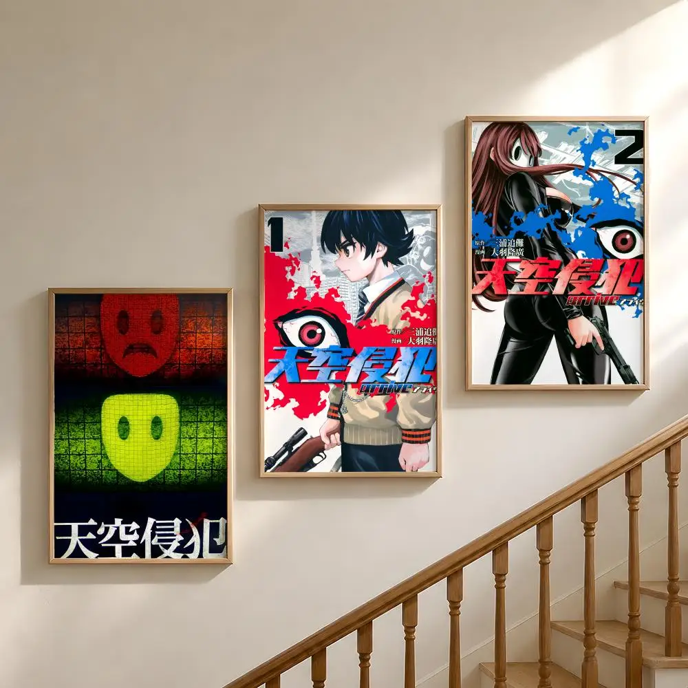Anime High Rise Invasion Yuri Poster Waterproof HD Modern Peel And Stick Wall Decor Bedroom Living Room Dorm Office