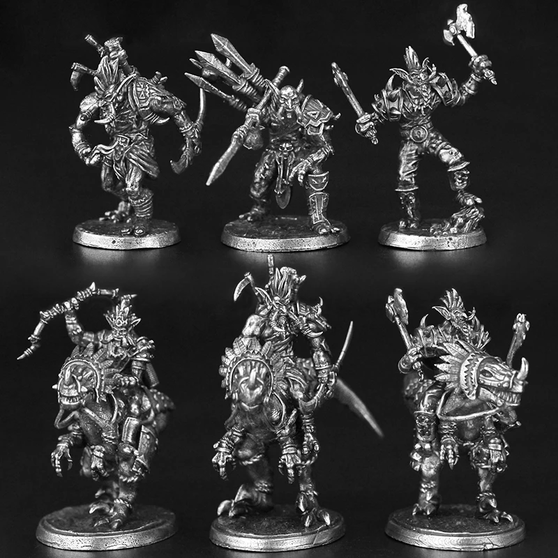 Metalowy Cupronickel Troll Chief Flamen Wizard Model żołnierza Figurki do gry planszowej Ozdoba Akcesoria Mini figurka