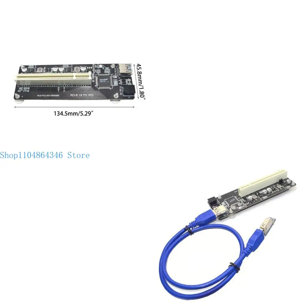 

5ASD PCI-E-E-Dual PCI Adapter Support Winxp/Win7/Win8/Win10/Win11 Plastic