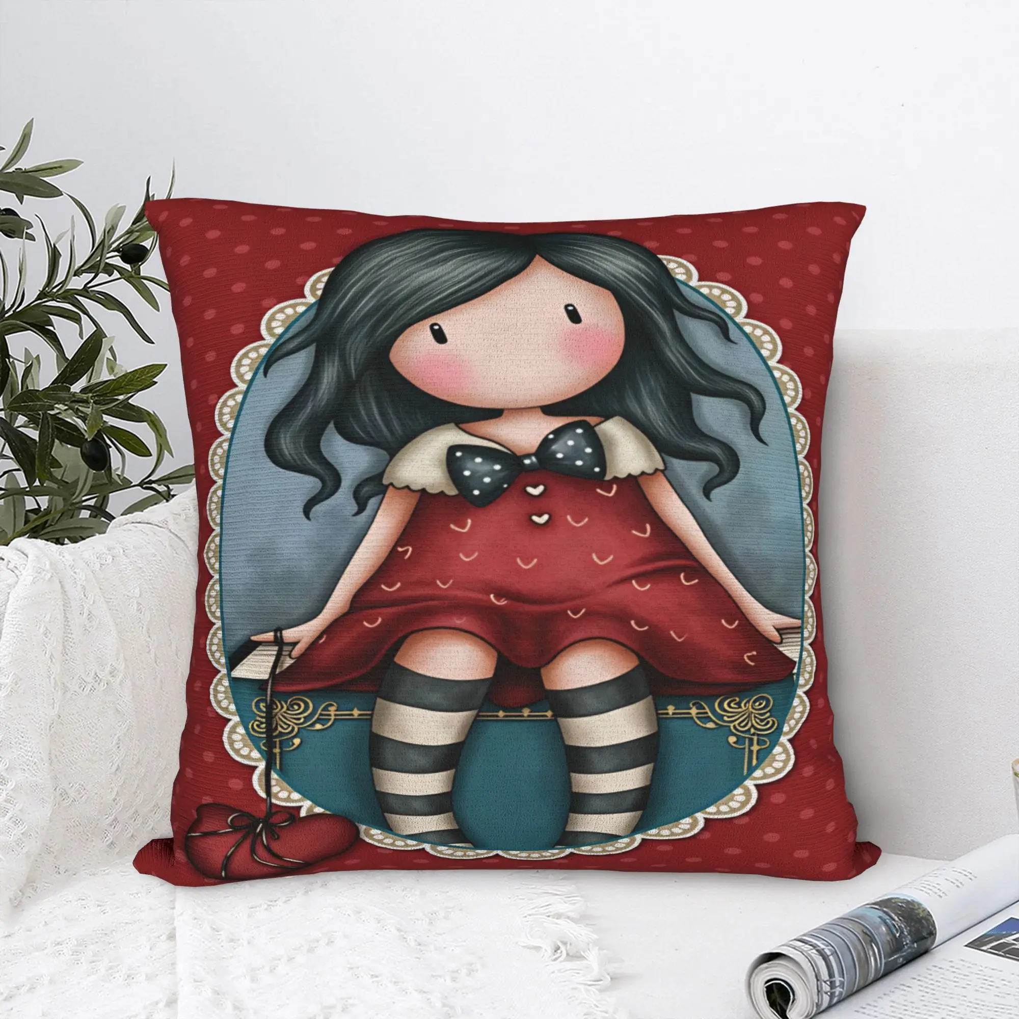 Cartoon Girl Santoro Gorjuss Pillow Case  Custom Pillow Cover Funny Pillowcases For Sofa Home Decor