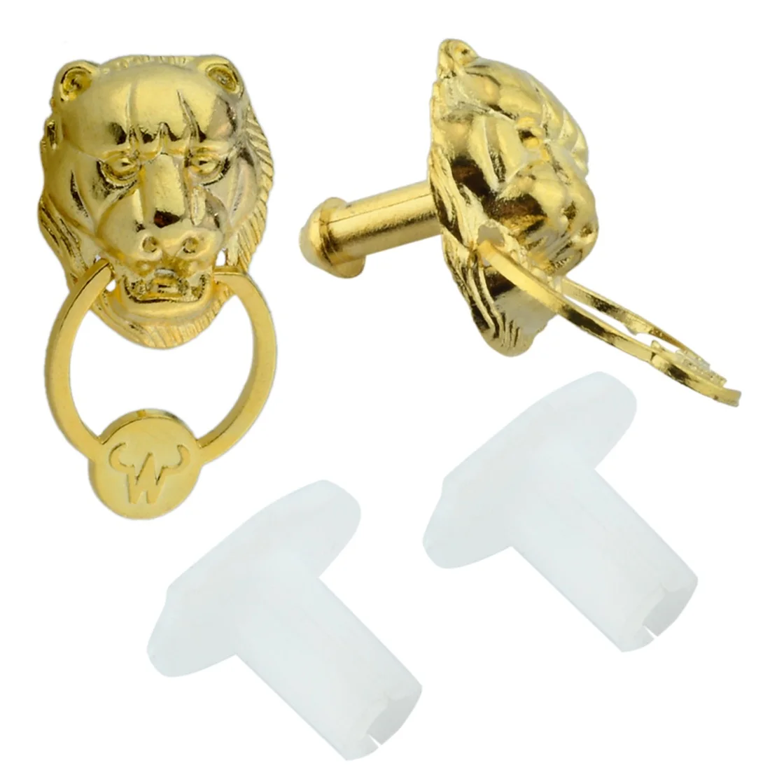 Mini manijas de oro antiguo para puerta de armario, 2 piezas, 32x17mm, con cabeza de león, para joyería, cofre, vino, Caja de Regalos, anillo decorado