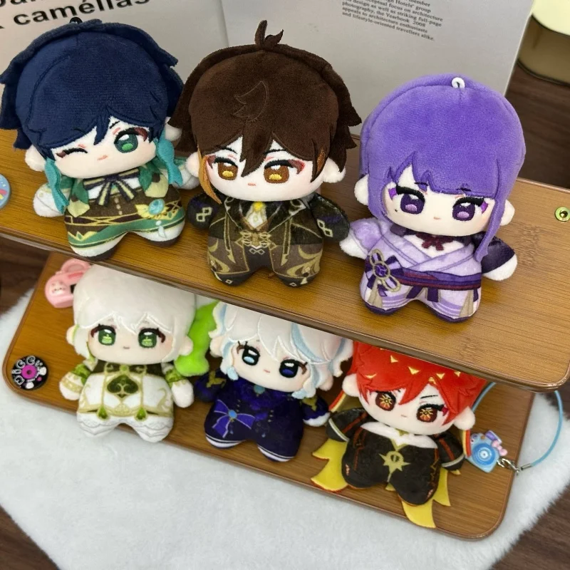 

Genshin Impact Cotton Plush Doll 10cm Nunu Body Seven Archons Venti Zhongli Raiden Nahida Furina Diluc Stuffed Toy For Game Fans