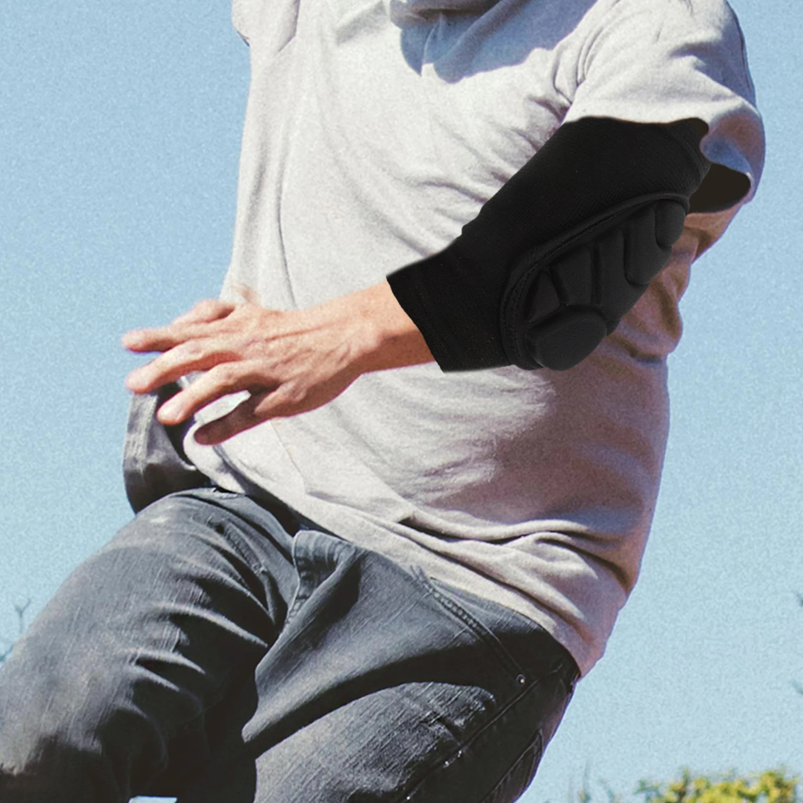 

1Pair Adjustable Elbow Protector Sleeve Thick Breathable Comfortable Elastic Arm Wrap for Baseball Volleyball Cycling