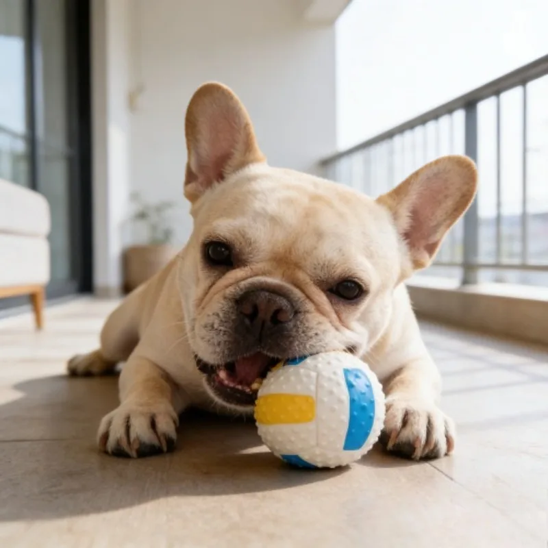 

Squeaky Latex Dog Toys Soft Cotton Filled Rugby Soccer Volleyball Bite Resistant Interactive Chew Plaything Teeth Cleaning