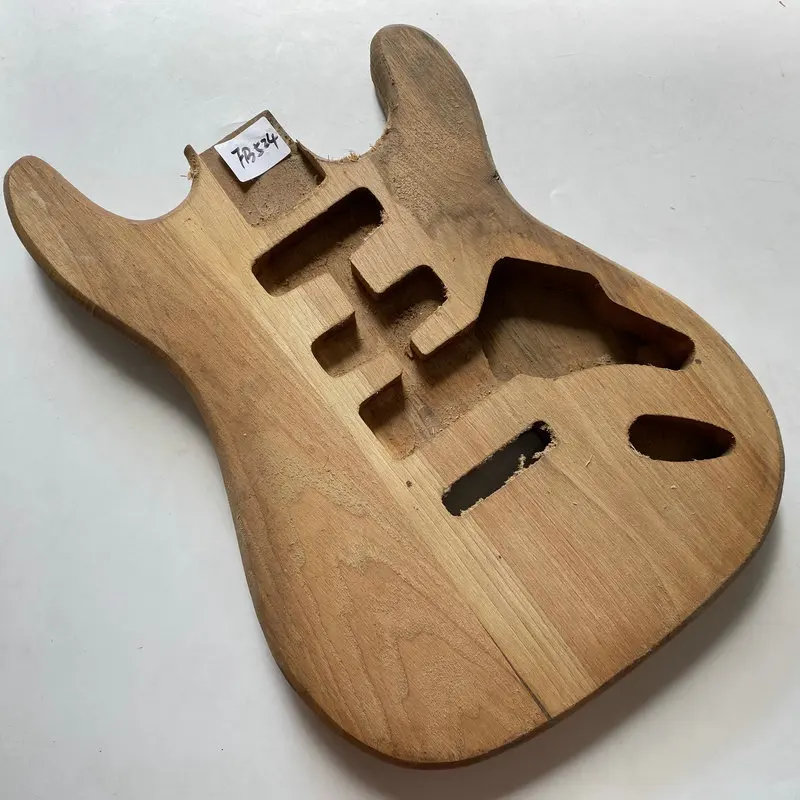 FB325 Natural Solid Alder Wood Tremolo Bridges Electric Guitar Body for 6 String ST Guitar Replace SSH Pickups Wood With Scar