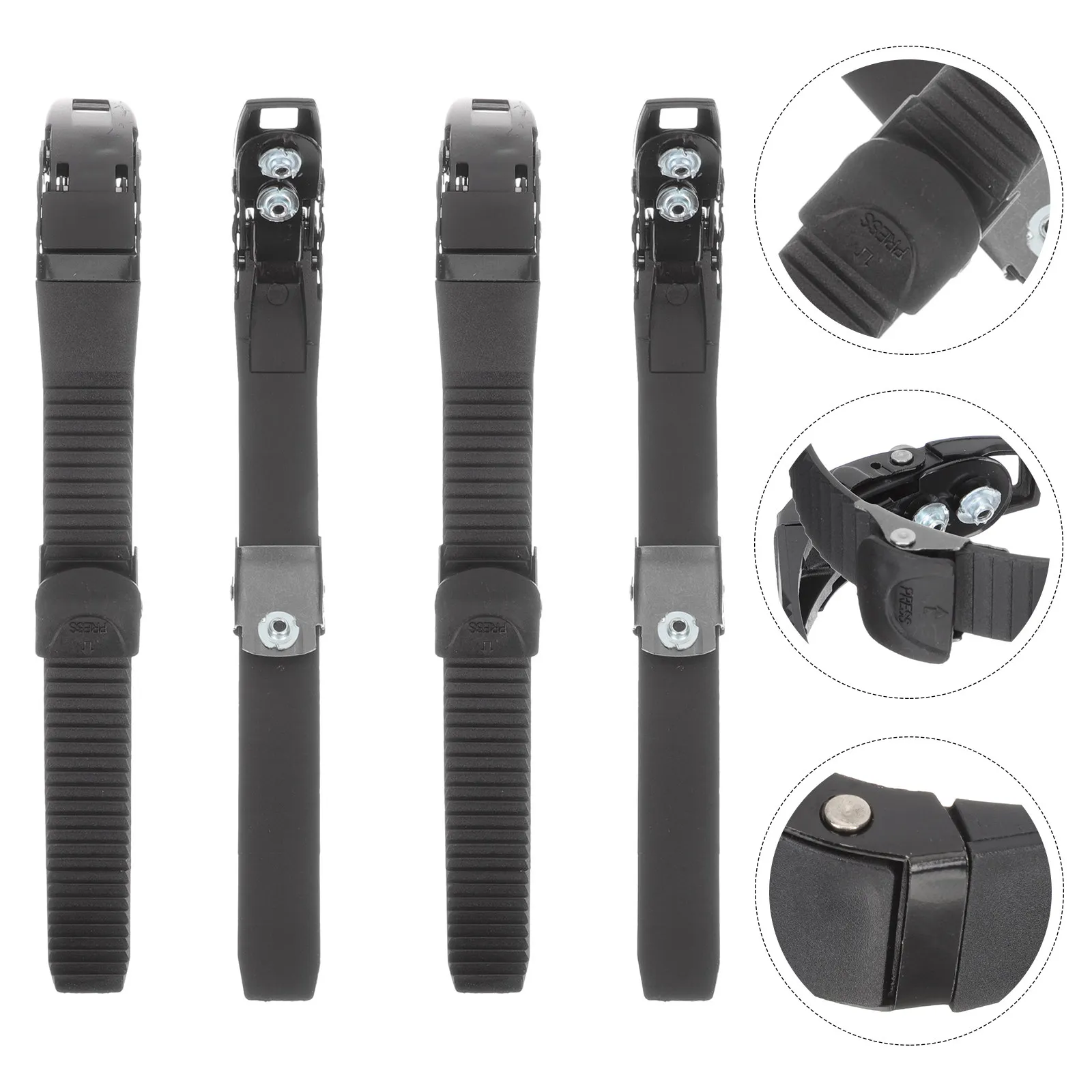 

4Pcs Roller Skate Buckle Straps Strong Adjustable Replacement Fixing Strap for Inline Ice Skates Versatile Skating Gear