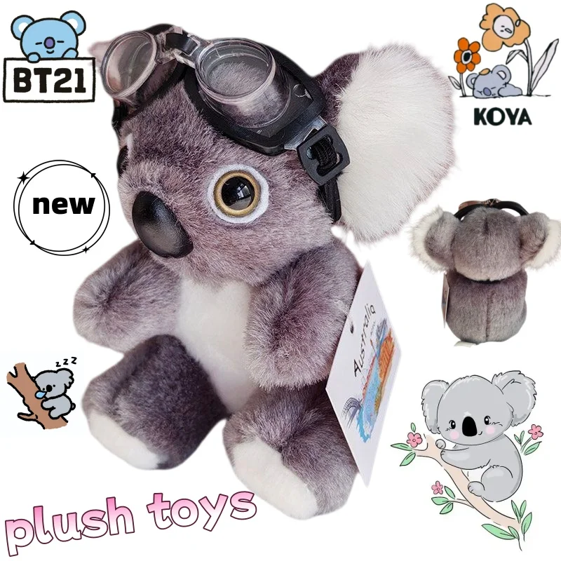 

koya diving goggles doll, cute and stylish cartoon personalized creative soft koala plush toy, birthday gift for friends