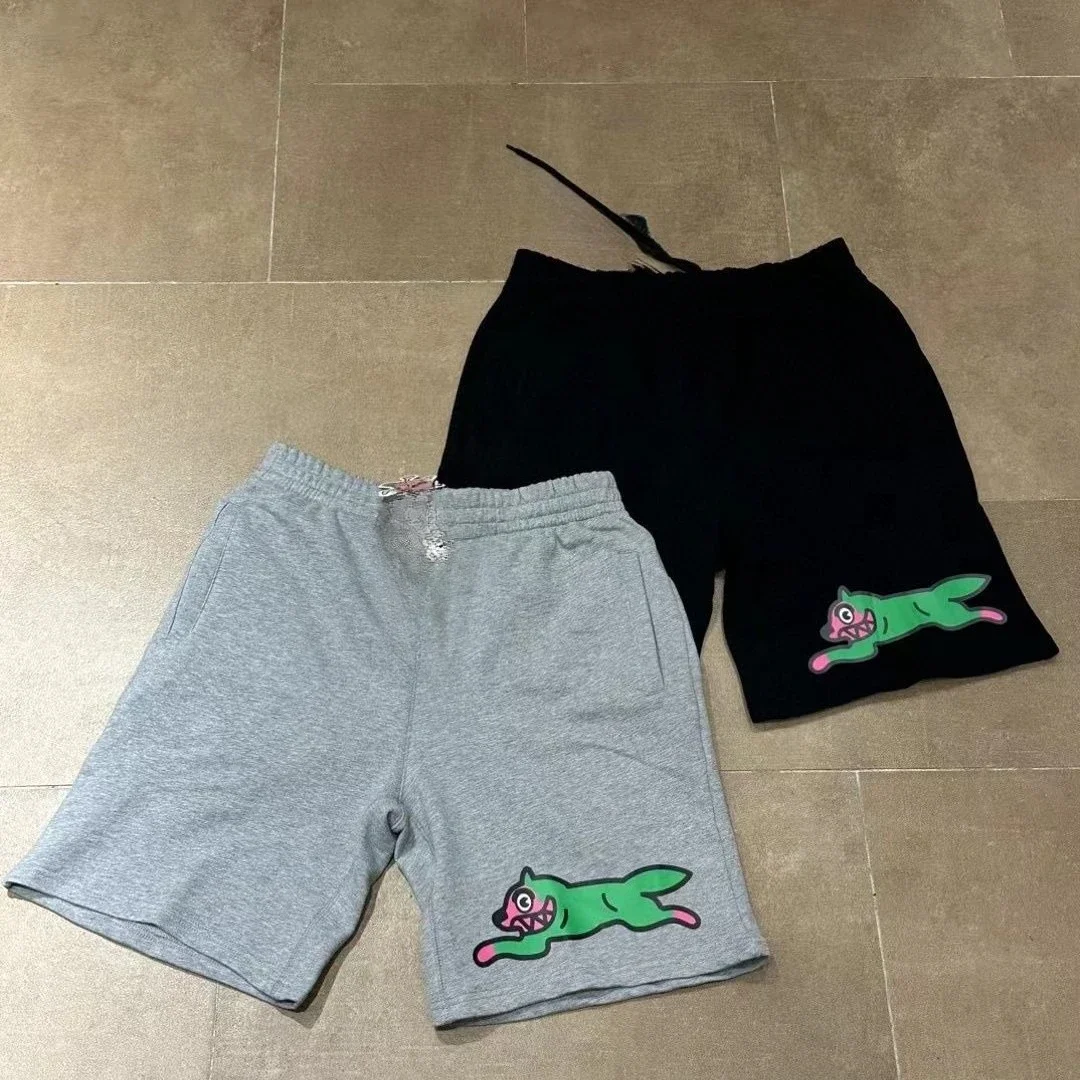 

2025 American street icecream flying dog trendy men's summer loose cotton knitted casual trendy shorts