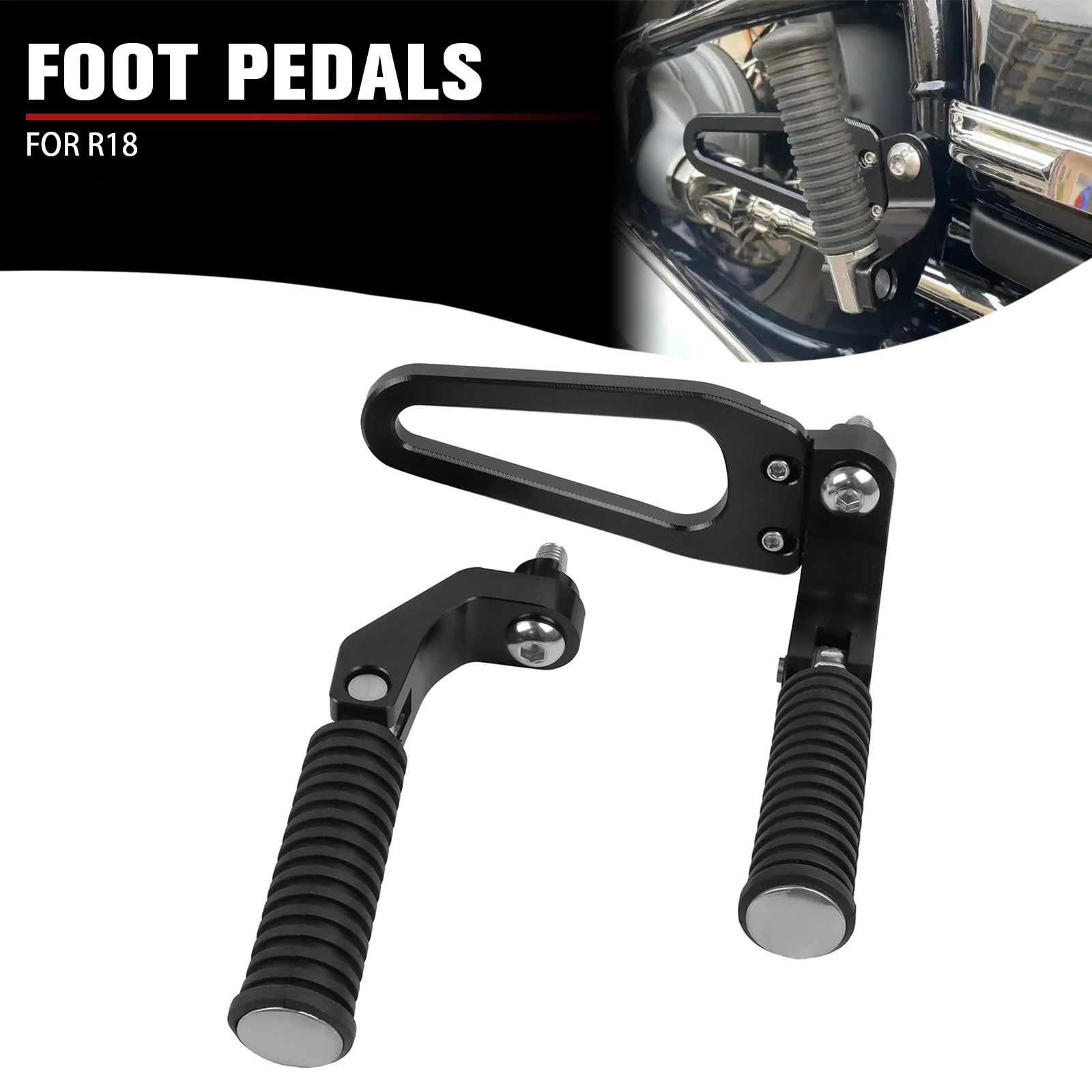 x-for-bmw-r18-100-years-r-18-classic-2020-2024-rider-foot-rests-footpeg-pedal-rear-passenger-footrest-foot-peg-mount-bracket-kit