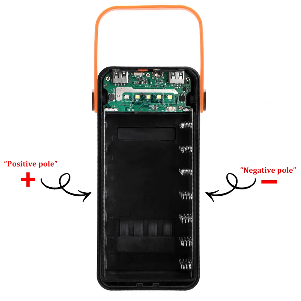 Samodzielne etui na bank energii słonecznej 21x18650 10W/22,5 W pudełko do przechowywania baterii Super szybkie ładowanie Power Bank Box z cyfrowym