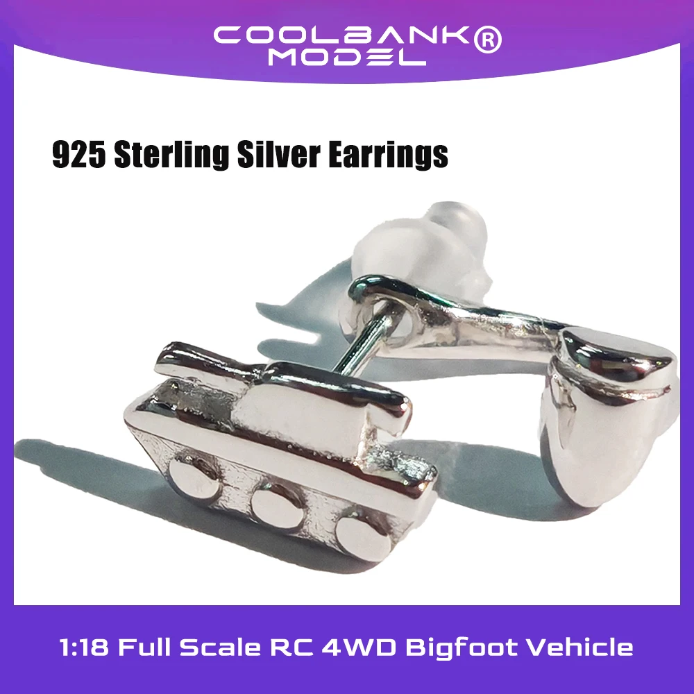 

COOLBANK Tank Around CBA-J001 Tank Earrings fine earrings 925 silver with gift box Valentine's Day girlfriend decorative gift