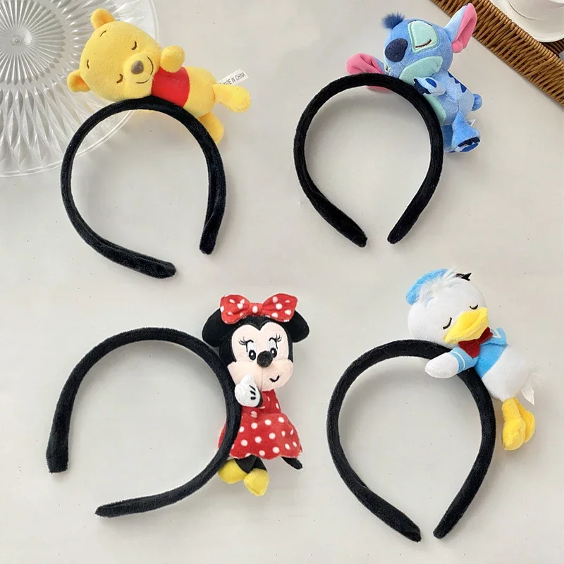 Disney Stitch Plush Toys Headband Makeup Washing Face Hair Retainer Headdress for Women Girls Party Hair Accessories Toys Gifts